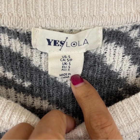 Yes Lola Zebra Print Sweater  Crewneck Size: S - Picture 6 of 7